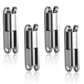 PHMING Pack of 4 Door Hinges Rotatable Stable, Hinges Heavy Duty Removable, Door Hinges for Wooden Doors, Quiet, Window Hinge, for Cabinet Doors, Room Doors, Furniture Doors