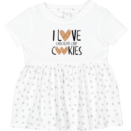 inktastic I Love Chocolate Chip Cookies Infant Dress 6 Months White with Speckles 45bc0