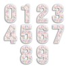 2 x 15cm Tall Vintage Floral Number Vinyl Stickers -