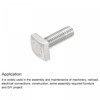 sourcing map Square Head Bolt, 10pcs M6x16mm Fully Thread 304