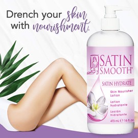 SATIN SMOOTH Post Wax Lotion - Hydrating Skin Nourisher for Smooth & Healthy Skin, After Wax Care Treatment, 16 fl oz