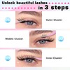 Cat Eye Cluster Lashes Natural Individual Eyelashes 14mm Fox Eye
