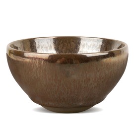 Linkidea Ceramics Soap Shaving Bowl, Traditional Wet Beard Art of Shaving Bowl, Cream Shaver Bowl for Men (Golden)