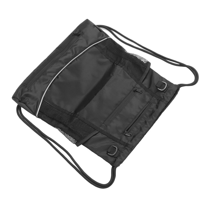 Basketball Backpack Black Large Capacity Drawstring Bag Outdoor Sports Camping