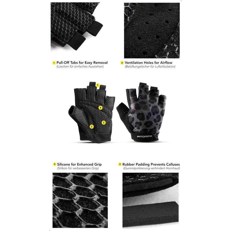 Fitgriff® Training Gloves for Men and Women - Fitness Gloves