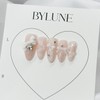 Veil White Handmade Nail Tips Wedding Nail Tips - Short