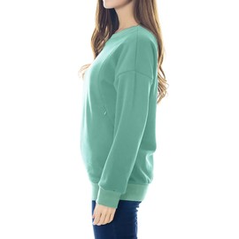 Smallshow Women's Fleece Maternity Nursing Sweatshirt Breastfeeding Tops Small Mint Green