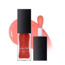 TEEROVA Lip Glow Oil, Hydrating Lip Oil Gloss, No-sticky Moisturizing & Nourishing Lip Plumper Gloss (#1 Coral)