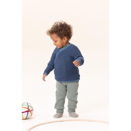 disana Knitted bib shorts, 100% organic merino wool GOTS, IVN Best | with high waistband | newborn baby toddler child unisex | made in Germany, Blackcurrant