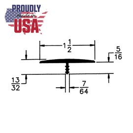 Outwater Plastic T-molding 1-1/2 Inch Royal Navy Blue Flexible Polyethylene Center Barb Tee Moulding 25 Foot Coil