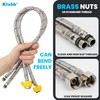 Klabb Sink Faucet Water Line Kit, 32" Flexible Braided Connector