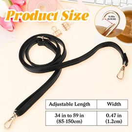 YBEATY Purse Strap Replacement Genuine Leather Strap Adjustable Crossbody Bag Strap Shoulder Extended Long Thin Black Handbags for Women Girl Handbags Purse Extender Chain Strap Crossbody