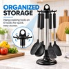 Stainless Steel Rotating Utensil Rack with 6 Hooks – 360°