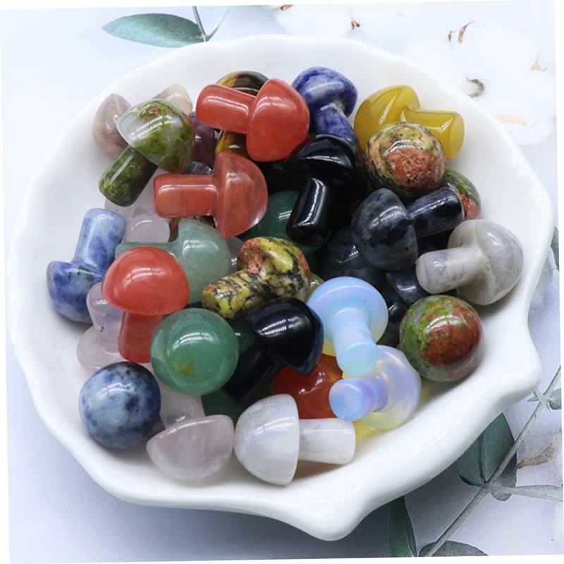 Kisangel 20pcs Mushroom Decor Mushroom Statues for Home Office Restaurant