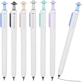 Maydahui Fashionable Starry UFO Airship Ballpoint Pen, Set of 6, 0.02 inches (0.5 mm), Cute Gel Ballpoint Pen, Submarine, Stationery, Notebook Type, Cute, Kids, Students, Christmas Gift