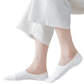 Jormatt 6 Pairs No Show Socks Women Non Slip Low Cut Short Socks with Grips Flat Boat Liner Socks, Women Shoe Size 8-11