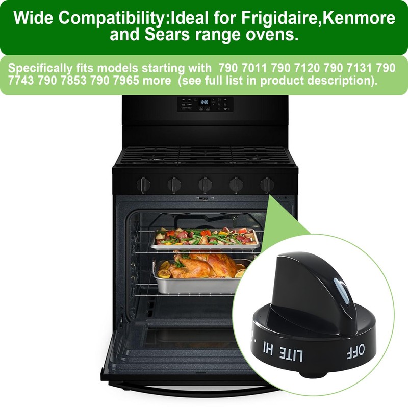 5 Pack 316442513 Range Surface Burner Knobs,Stove Control Knobs Replacement