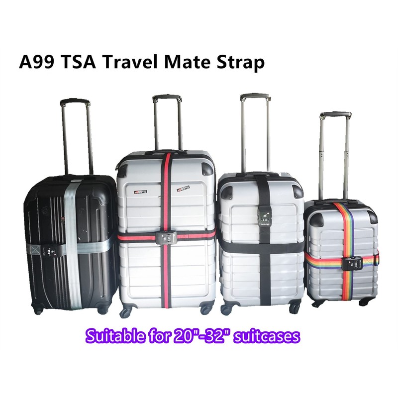 A99 TSA Adjustable Luggage Straps Travel Mate Strap Suitcase Packing
