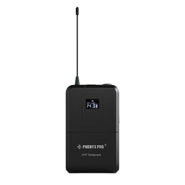 Phenyx Pro Wireless Bodypack Transmitter, UHF Bodypack Microphone for PTU-71/PTU-7000/PTU-6000, with Selectable Frequencies, Mute Function (PWB-7)