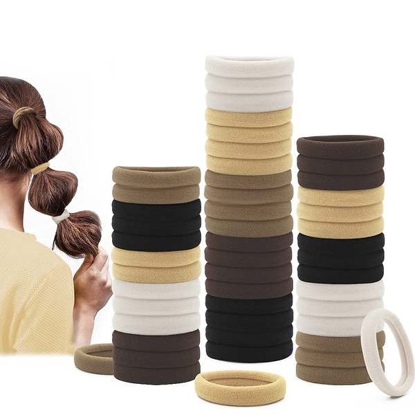 Dreamlover Brown Hair Scrunchies for Women, Pack of 50