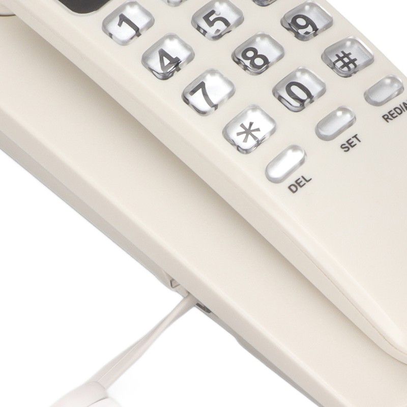 Wired Wall Phone Multifunctional Calendar LCD Display Caller ID Landline