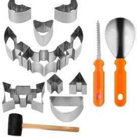 Leadigol Pumpkin Carving Stencils 13Pcs Carving Pumpkin Carving Tool Professional Face Details Stainless Steel Pumpkin Carving Kit Home