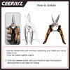 CEERAYZ 185mm All Purpose, Heavy Duty Scissors, Garden Shears, Scissors