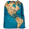 Kikkerland Travel Laundry Bag - World Map, 41cm x 56cm