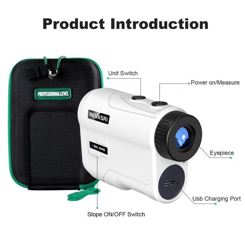 Laser Golf Rangefinder with Slope, Flag Lock Vibration, Rechargeable Range