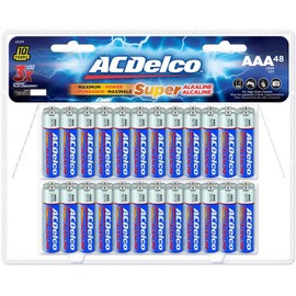 ACDelco 48-Count AAA Batteries, Maximum Power Super Alkaline Battery, 10-Year Shelf Life