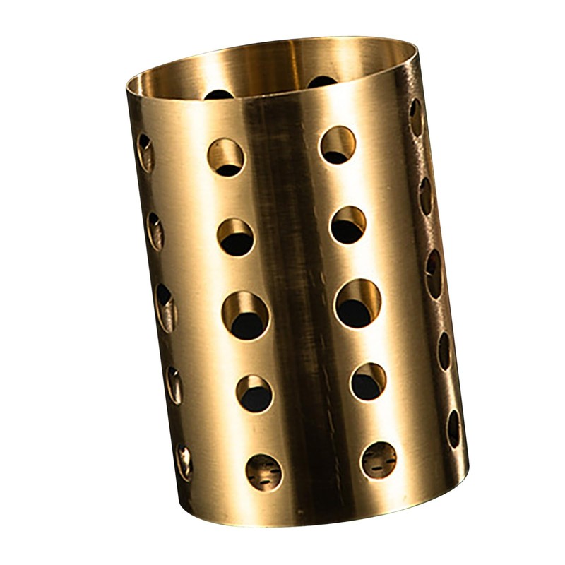 HAOHIZE Gold Stainless Steel Utensil Holder, 3.9 x 5.9in Multifunctional