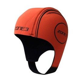 ZONE3 Orange Neoprene Swim Cap