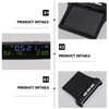 Gatuida Solar Clock with Thermometer Auto Charging Dashboard Timepiece Multifunctional