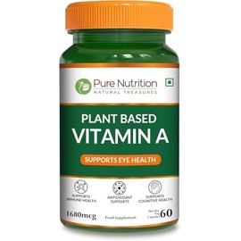 Pure Nutrition Plant-Based Vitamin A Beta Carotene, 4934iu, Skin, Eye and Immune Health Support | Non GMO