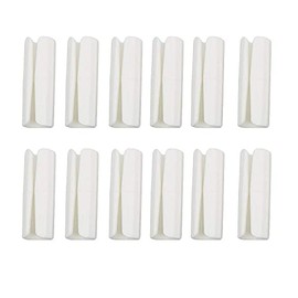 Alamic 12pcs Bed Sheet Grippers Sheet Holders Fasteners Bed Sheet Clips Keep Sheets Snug for Mattresses with Raised Edge (White)