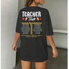 KIDDAD Teacher Shirts ABCD The Teacher Tour Tshirt Oversized Funny
