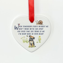 Image Industry Border Terrier Memorial Ceramic Heart Keepsake Gift