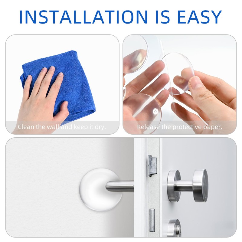 Door Stopper for Wall, Door Knob Wall Protector - 8