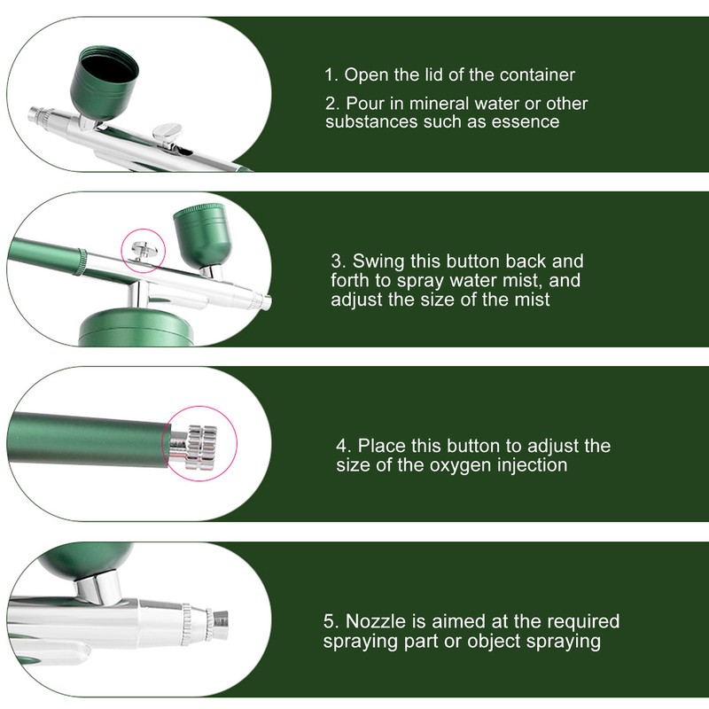 Facial Skin Care Airbrush Make Up Portable Handheld Nano Oxygen