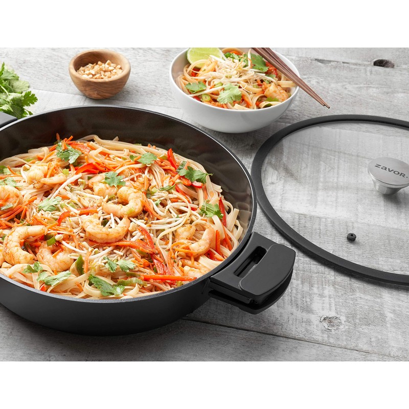 ZAVOR Noir 6 Qt Sauté Pan - Premium Cast Aluminum