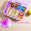 PinkSheep Bento Lunch Boxes for Kids, 1330 ml BPA-Free Leak-Proof