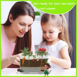 WKLOUYHE Root Viewer Kit for Kids – STEM Science Toy, Ideal Gardening Set for Boys & Girls Ages 6,7,8,9,10, Botany Gift, Botany Kits, Plants Study, DIY Toys