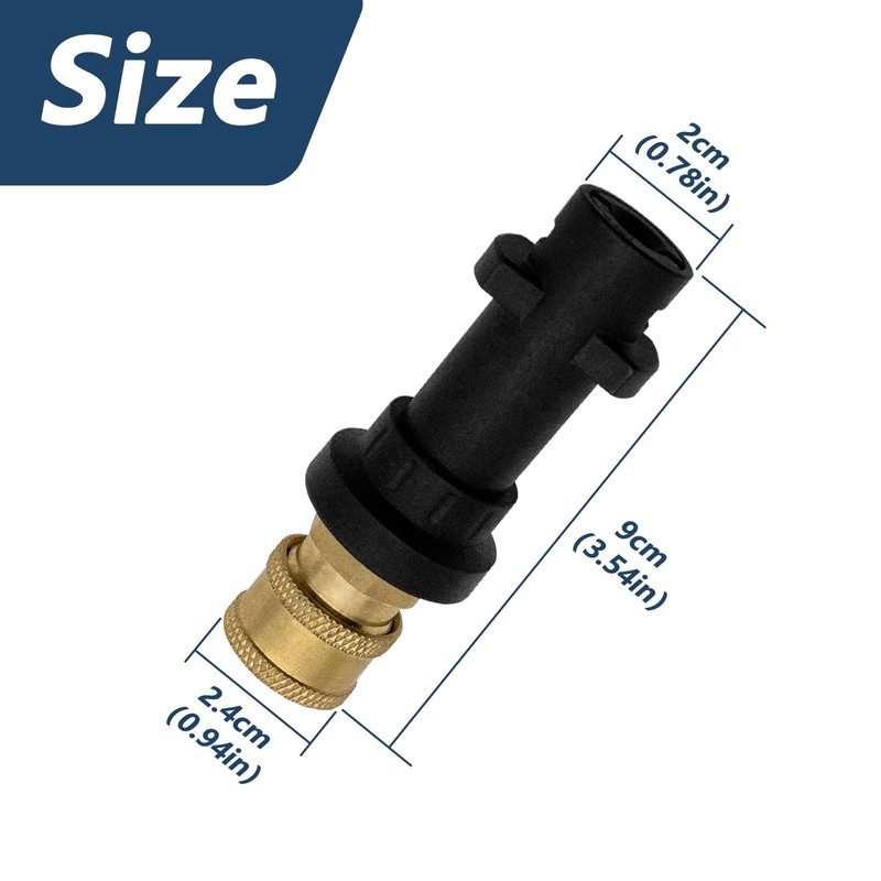 DERASL Pressure Washer Gun Adapter with 1/4" Brass Female Quick