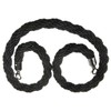 1.5M Twisted Black Queue Barrier Rope Divider Crowd Control Stanchion