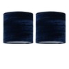 firstchoicelighting Set of 2 Navy Blue Crushed Velvet Table Lamp