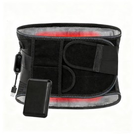 Heated Back Brace with Massage, Rechargeable Heating Belt