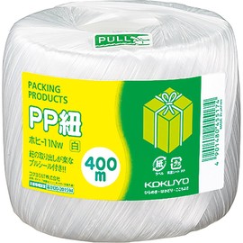 Kokuyo PP String, 144.1 ft (400 m), Ball Roll, White, Hohi-11W