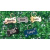 Placa De Identificacion Personalizada Para Perros (M, Plateado)