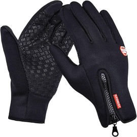JACKIE889 Guantes para el frío,Guantes de Moto,Guantes de Nieve Impermeables y Cortaviento,Guantes con Pantalla táctil,adecuados para Montar a Caballo,Correr,Esquiar,Senderismo,Escalada(L)