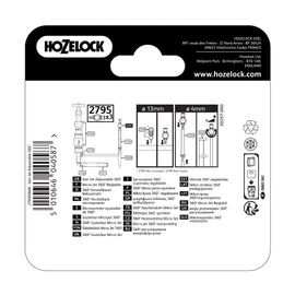 Hozelock 360 Degree Adjustable Micro Jet, 4/13 mm - Pack of 3